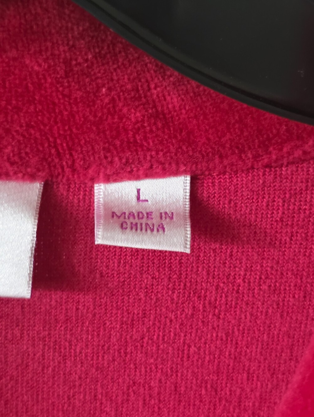 Quacker Factory Red Velour Rhinestone Button Front Cardigan Jacket Size Large - Picture 5 of 11